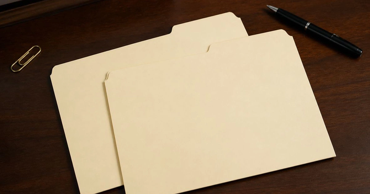 Two folders on a desk, a stand-in for choosing between a 401(k) and a Roth IRA